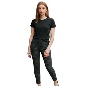 Banana Republic Sloan Pants Women's Stretch Gray Plaid Trousers Size 8S NWT!